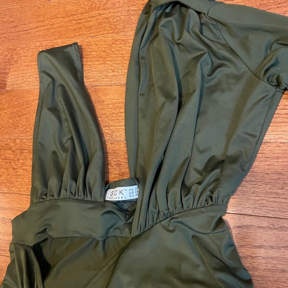 SCK The Label Asymmetric Cutout Maxi Dress in Green - Picture 15 of 16